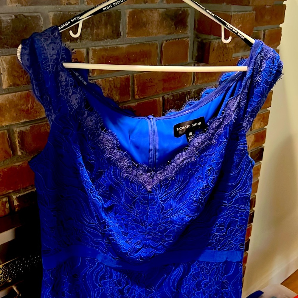 Sapphire blue size 16. Tadashi shoji worn 1x